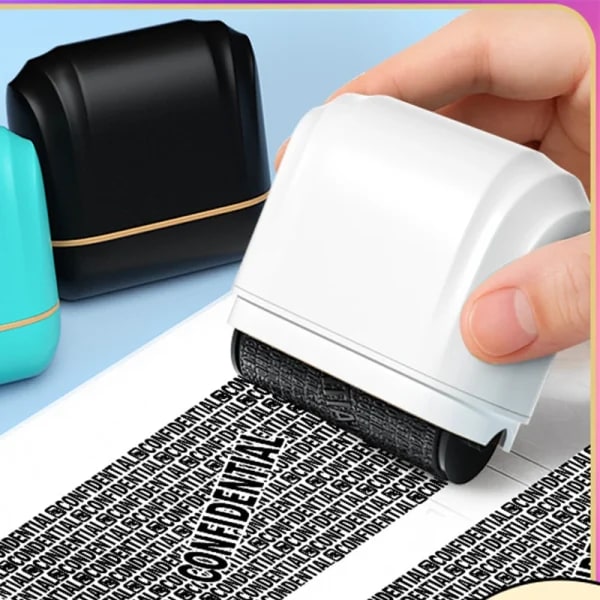 Sello confidencial tipo rodillo, sello de privacidad agarrado, bolígrafo de eliminación de tinta Express Original, antifugas y ocultamiento de información