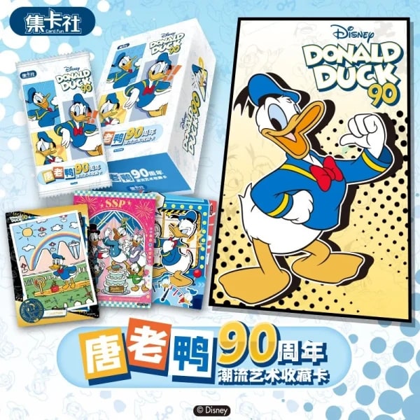 Tarjeta Coleccionable Original de Disney, Pato Donald, Colección de Aniversario, Tarjeta de Anime de Moda, Caja Original, Juguete de Colección, Regalo
