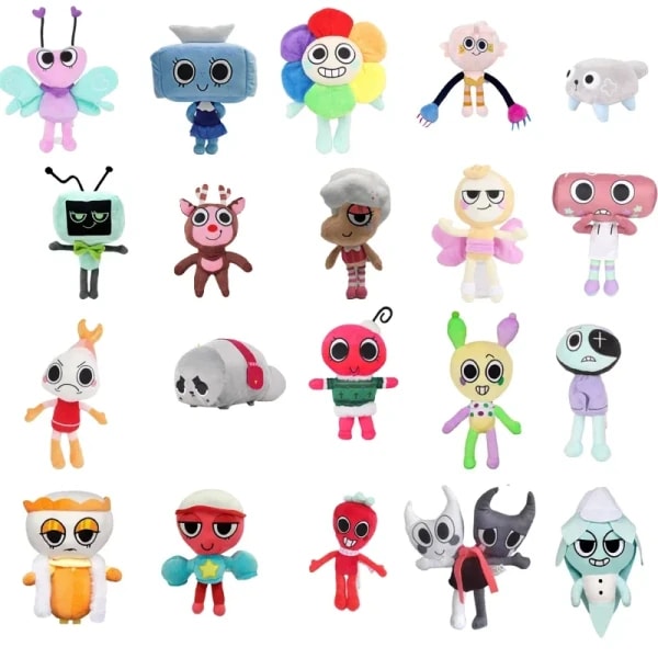 Nuevo juguete de peluche Dandys World, muñeco de peluche Dandys World, Goob Boxten, flor de peluche, animal de peluche suave, almohada, gato, conejo, peluche.