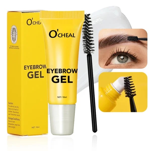 Gel de Cejas 3D O'CHEAL, Incoloro y Transparente, Crea Cejas Naturales, Secado Rápido, Resistente al Agua, Larga Duración, Maquillaje para Cejas Gruesas y Voluminosas