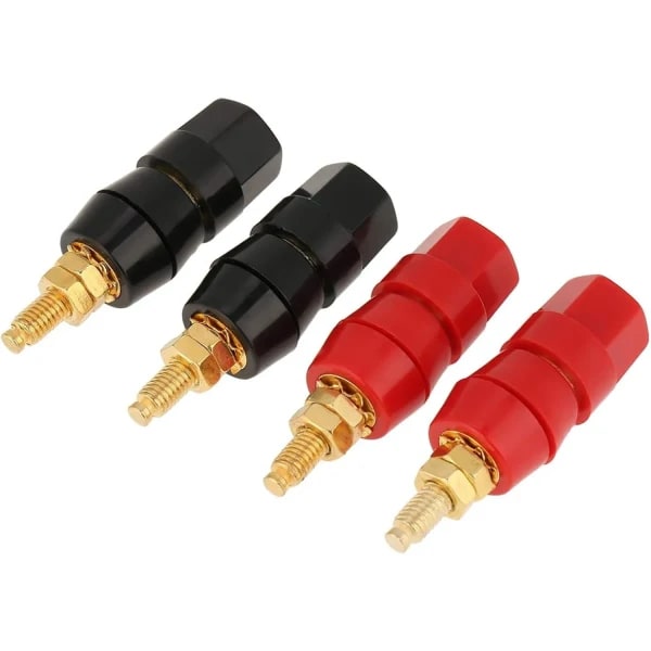 4/10 Uds conector Banana sonda de prueba altavoz de Audio vinculante Terminal conector terminales negro rojo 4mm enchufes adaptador Jack