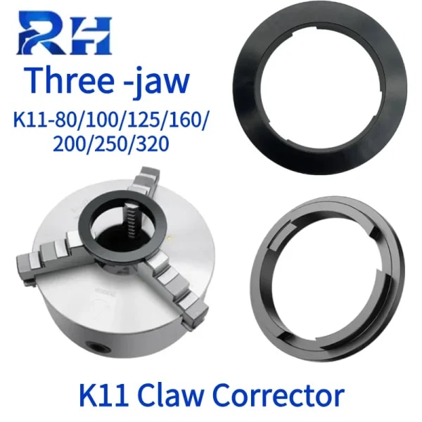 K11-80/100/125/160 Corrector de mandril de tres garras y cuatro garras, herramienta de calibración de garra de perforación autocentrante Manual, mandril de torno CNC K11