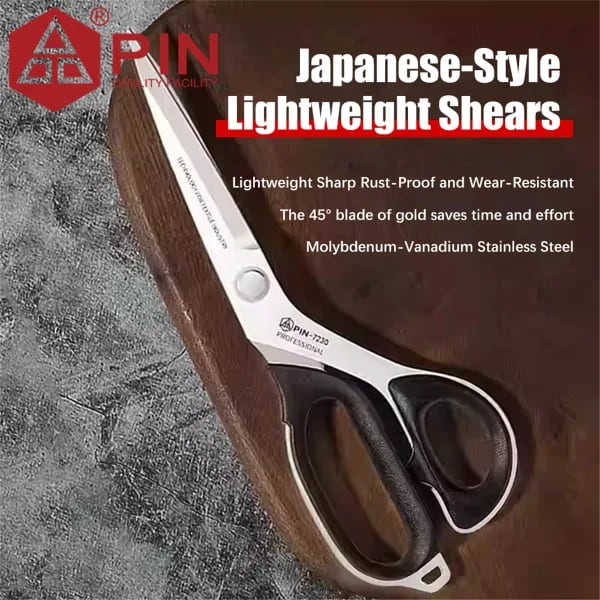 Tijeras de sastre ligeras y resistentes PIN 8 "10" 12 ", tijeras de tela con borde de cuchillo afilado de primera calidad para ropa, cuero y oficina