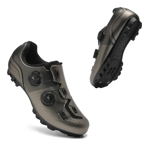 Zapatillas de Ciclismo MTB 2026 para Hombre, Cuero A5, Autoblocantes, SPD, para Bicicleta de Carretera, Mujer, Planas, para Trail, Montaña