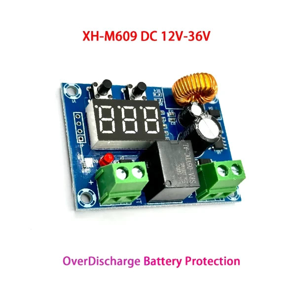 Interruptor de Desconexión de Bajo Voltaje XH-M609, Corte de 12V 24V 36V, Pantalla LED Digital, Protección Contra Sobredescarga para Baterías de Litio de 12-36V