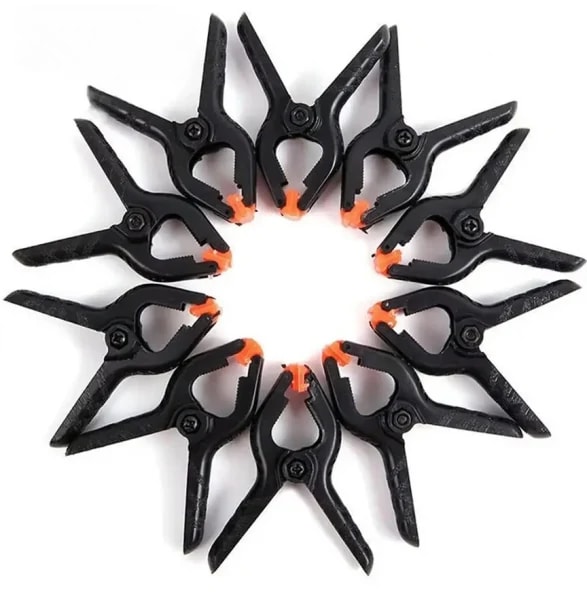 6 Pinzas de Resorte Resistentes de Plástico para Fondo de Muselina, Lienzo, Papel, Pantalla Chromakey, Clip para Estudio Fotográfico, Herramienta de Carpintería