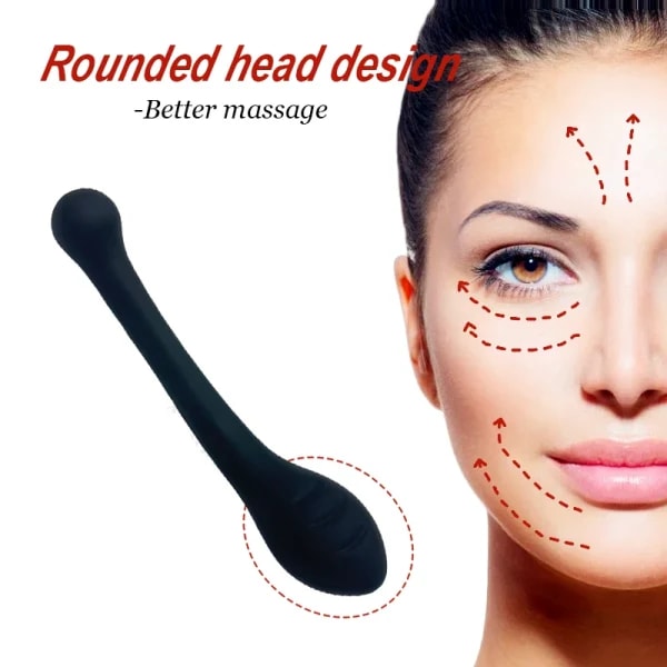 Nuevo Palo de Masaje Facial Multiusos para Ducha, Relajación Facial y Belleza, Palo de Masaje Portátil Negro de Estilo Simple