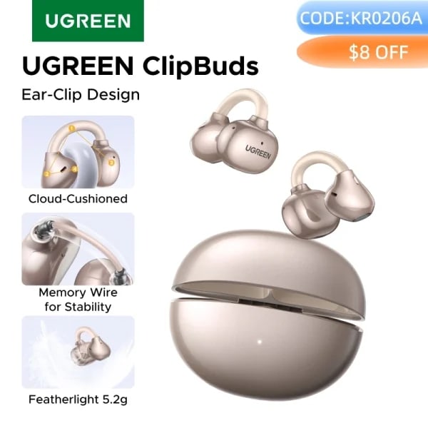 UGREEN EarBuds con clip OWS Auriculares inalámbricos Bluetooth TWS
