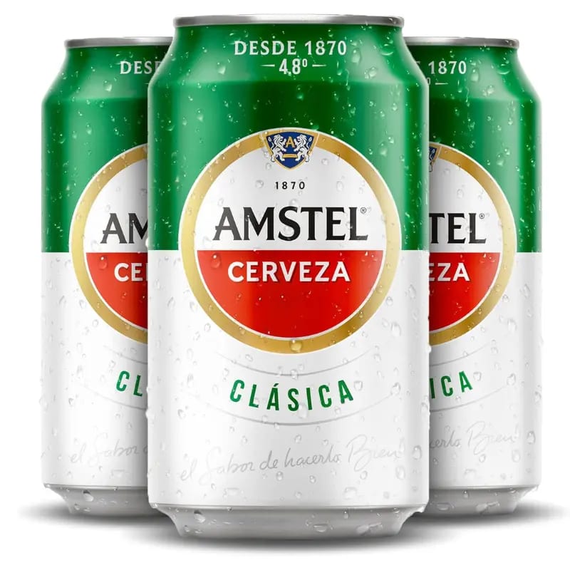Pack x48 cervezas Amstel Clásica 33cl