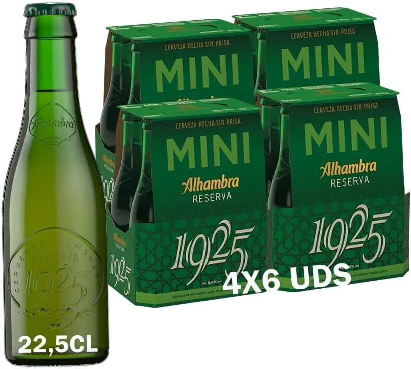 Pack x6 Cervezas Alhambra Reserva 1925 Mini
