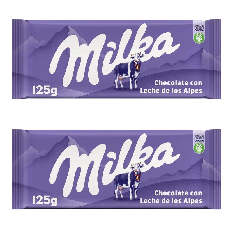 4x Tabletas Milka chocolate con leche 125gr