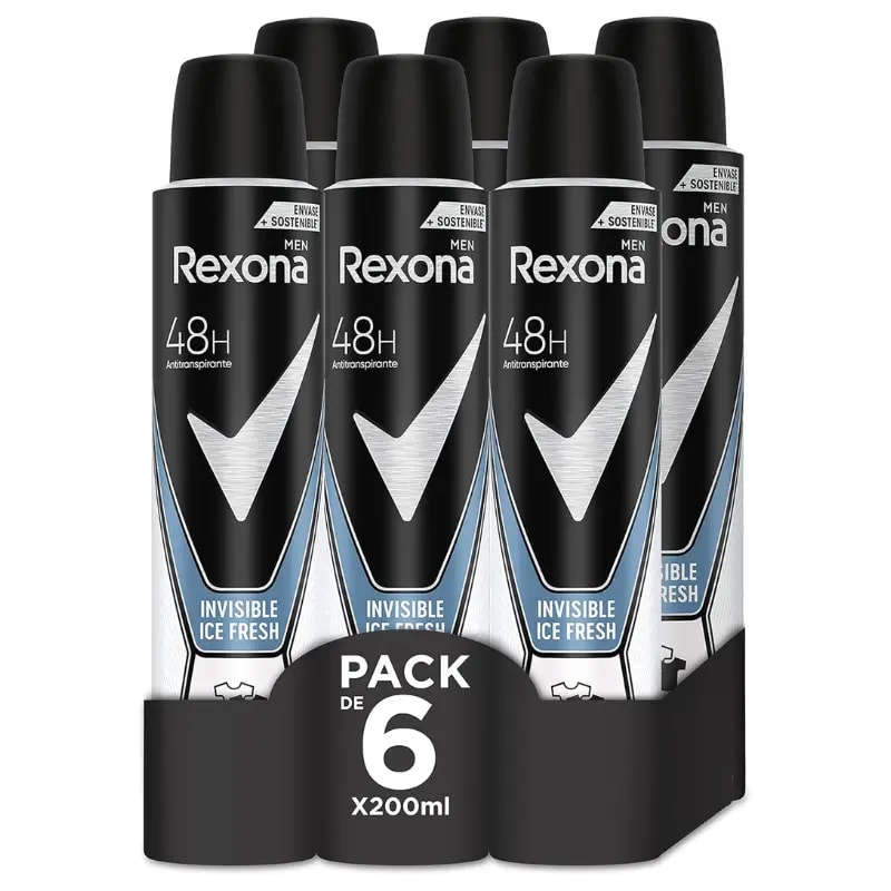 Desodorante Rexona Invisible 6x200ml