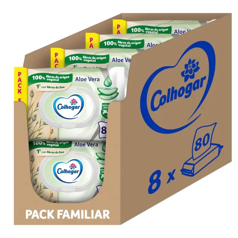 16×160 Papel Higiénico Húmedo Colhogar Aloe [OFERTA]