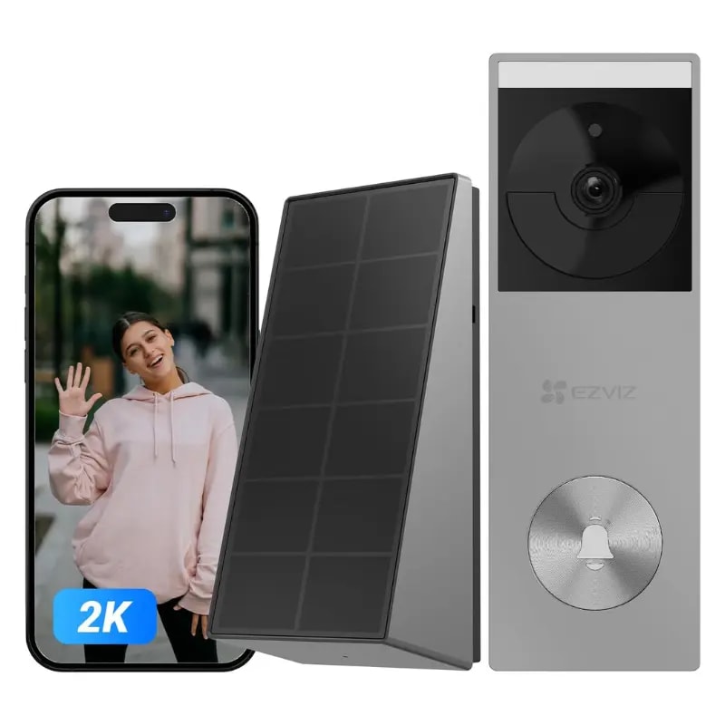 Timbre inalámbrico EZVIZ CP3 Pro con cámara y panel solar 2K