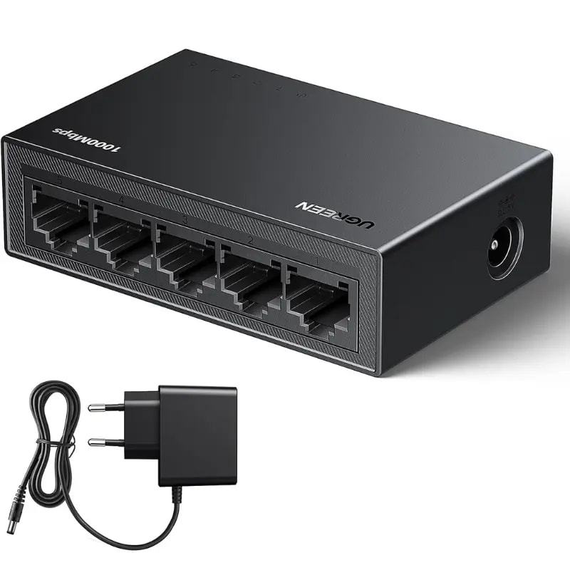 Conmutador de Red LAN UGREEN Switch Ethernet 5 Puertos