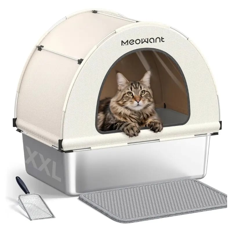 Arenero Gatos Cubierto MeoWant + alfombrillas [OFERTA]