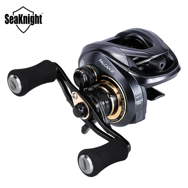 SeaKnight-carrete de Baitcasting serie FALCAN III, 7,3: 1, 8,1: 1, ultraligero, potencia de arrastre máxima de 180g, carrete de pesca de fundición larga de 15lb