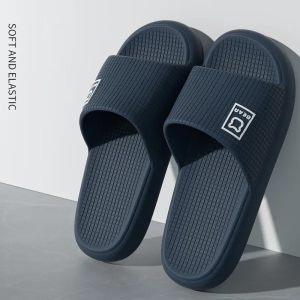Moda de verano, par conciso, zapatos para el hogar, cómodas sandalias antideslizantes, sandalias suaves y ágiles para mujeres, zapatillas para hombres, chanclas de casa