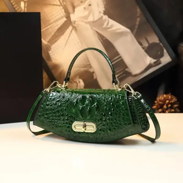 Bolsos de cuero con patrón de cocodrilo, Bolso pequeño de un solo hombro, diseño de sillín, Mini bolso cruzado personalizado