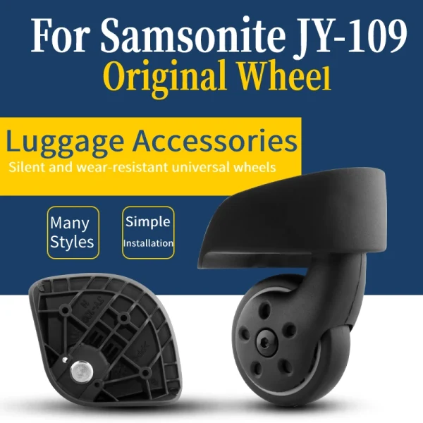 Rueda de repuesto para maleta de JY-109 Samsonite, accesorios de reparación de ruedas universales, rodillo silencioso