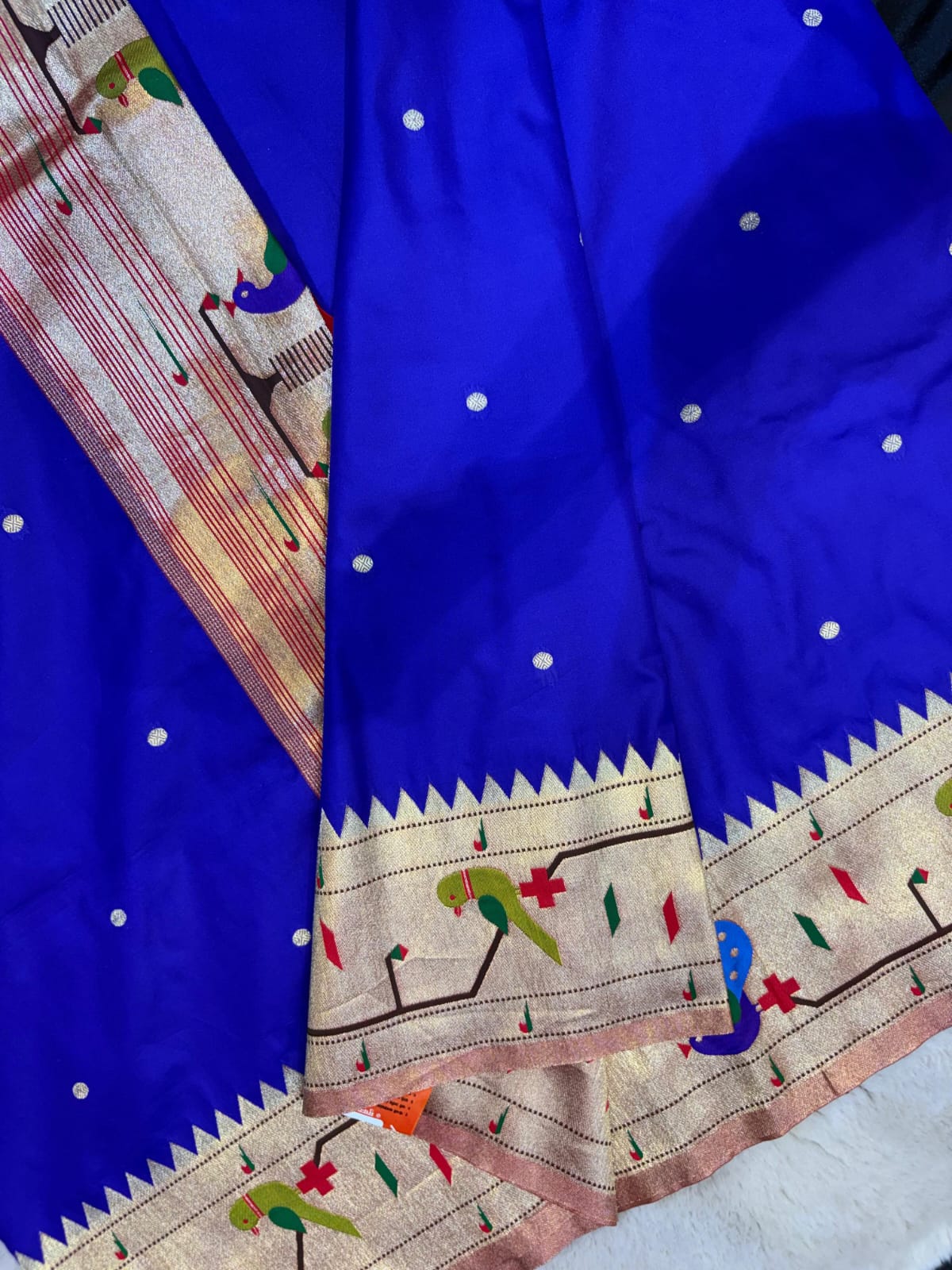 Royal Blue Elegant paithani - Detailed View 2