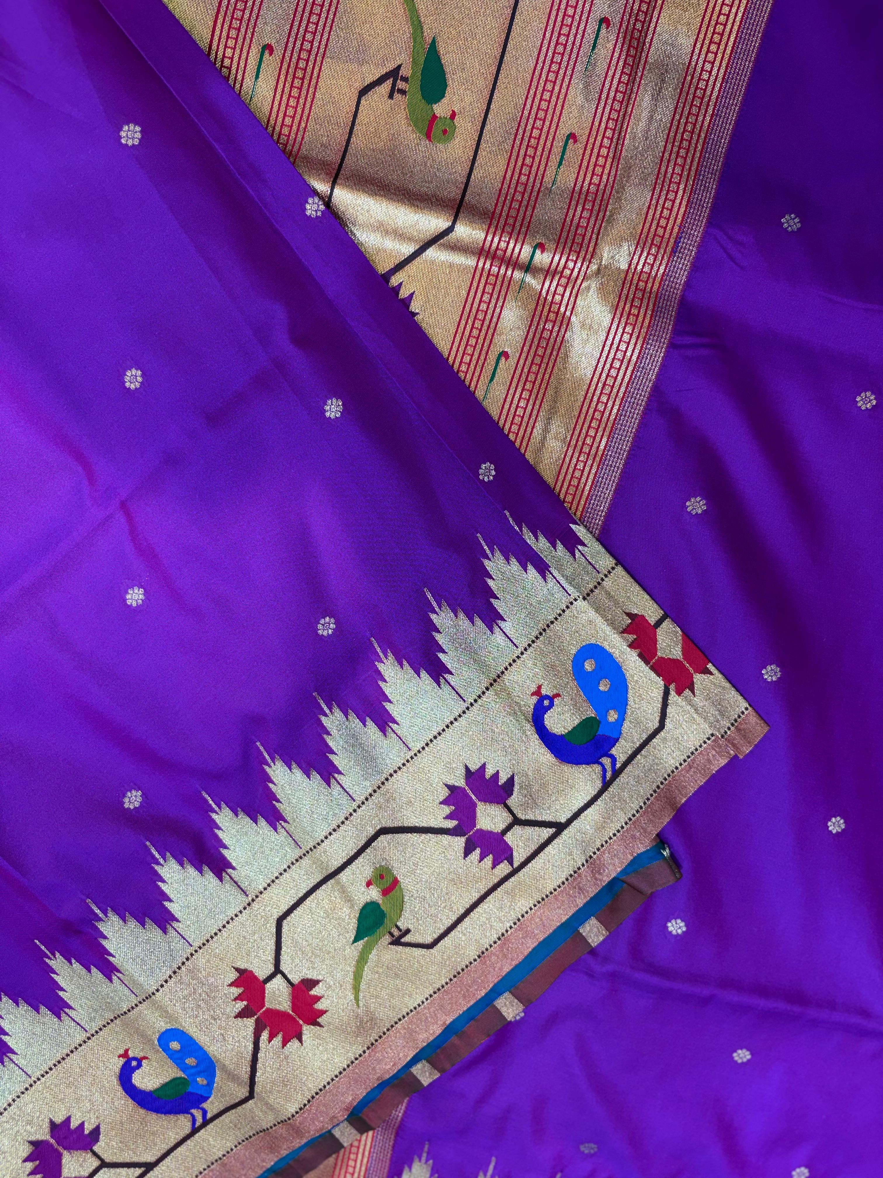 Royal Purple Paithani - Detailed View 2