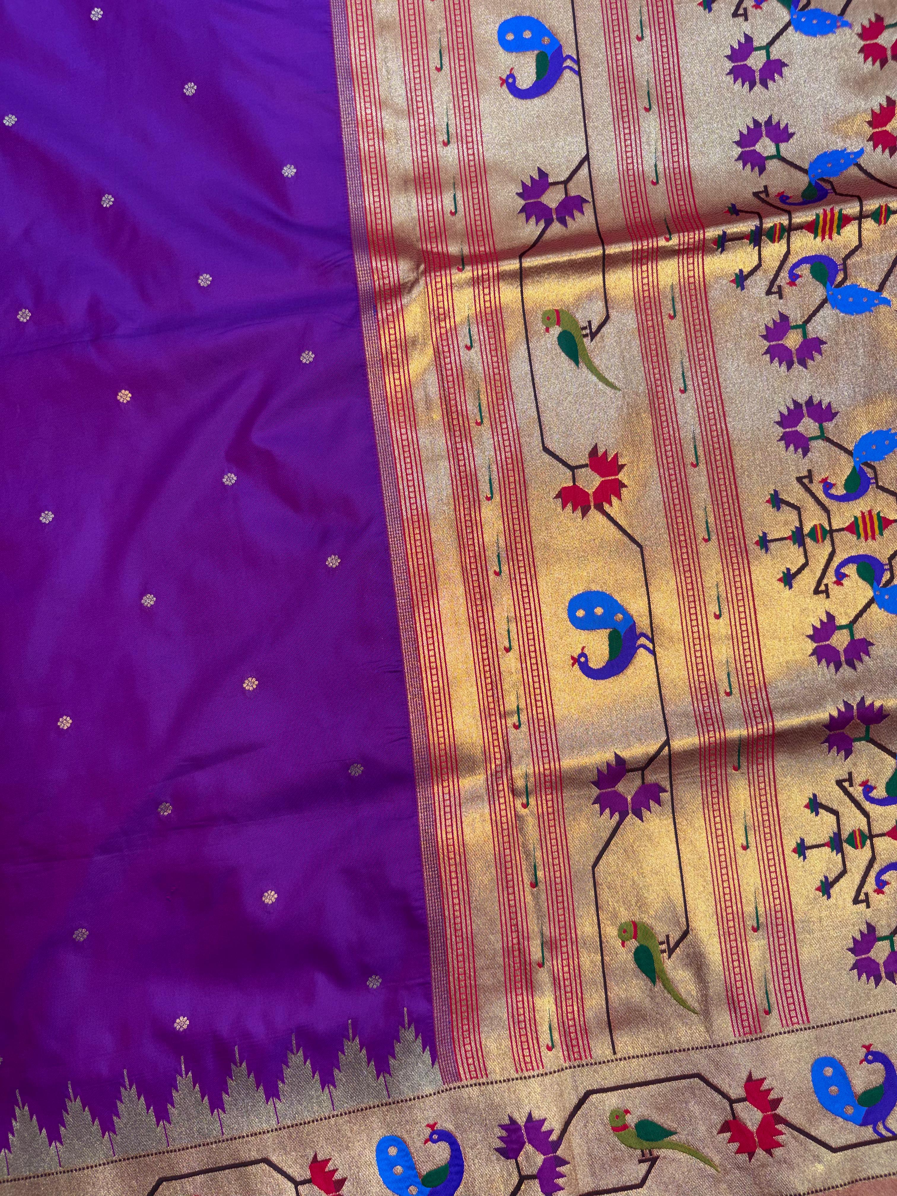 Royal Purple Paithani - Detailed View 3
