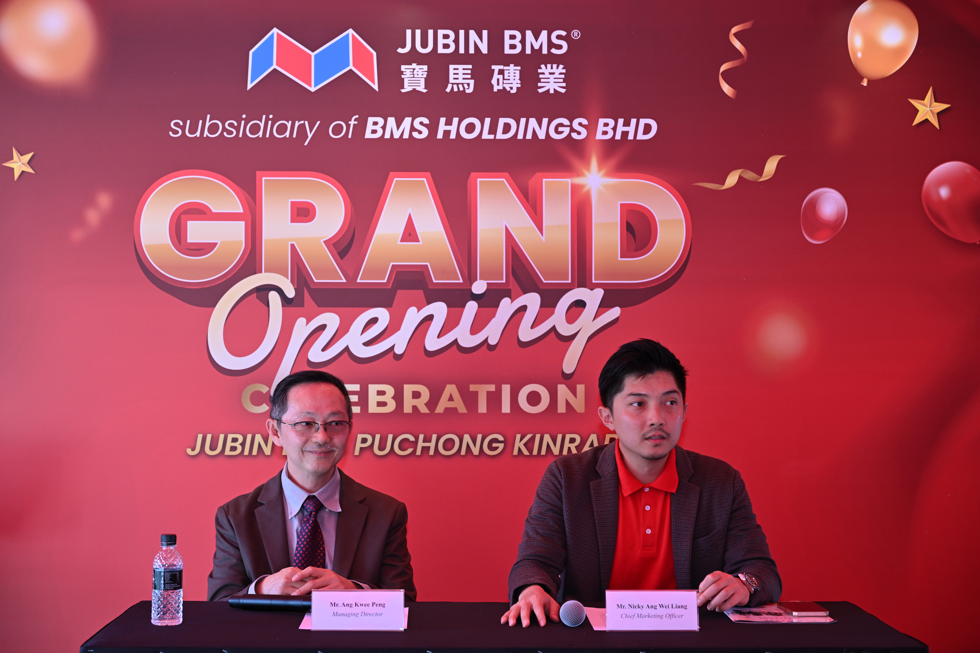 Press conference held during the Jubin BMS Puchong Kinrara grand opening