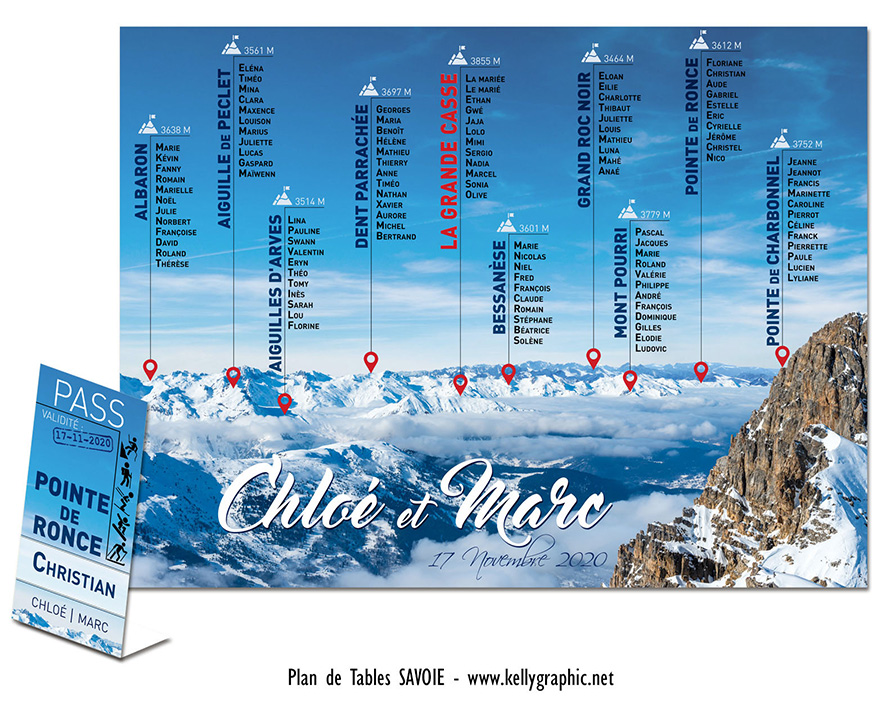Plan de table mariage Savoie Plan de table mariage Savoie