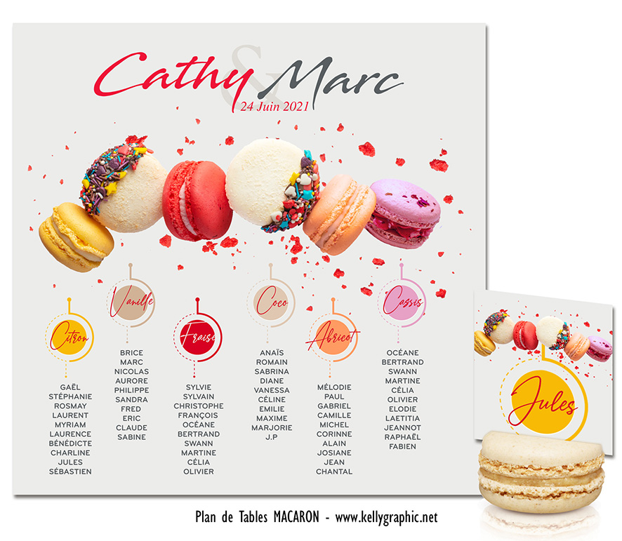plan de table mariage macaron rangée colorée citron vanille fraise coco abricot cassis kellygraphic plan de table mariage macaron rangée colorée citron vanille fraise coco abricot cassis kellygraphic