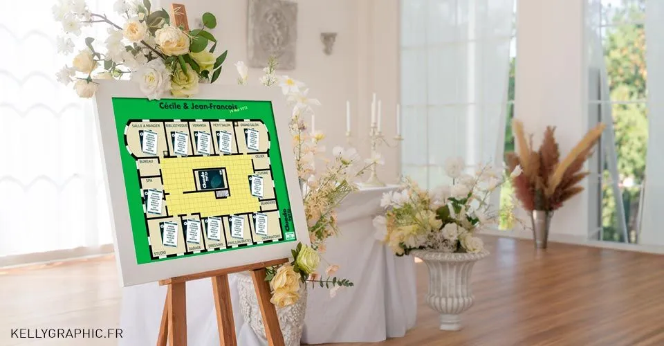 Plan de Table mariage cluedo jeux société murder party