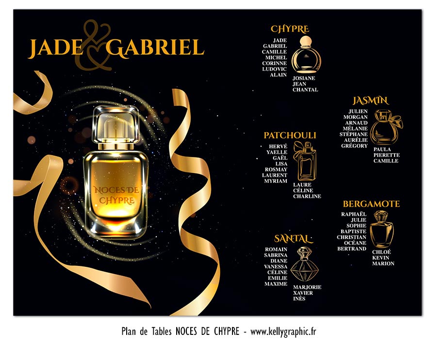 Plan de table noces de chypre 6 ans — décoration réception anniversaire mariage