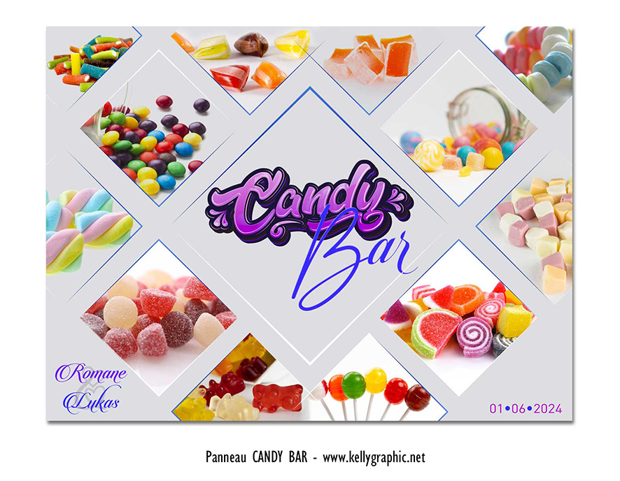 panneau de bienvenue mariage candy bar bonbons colorés décoration gourmande accueil invités