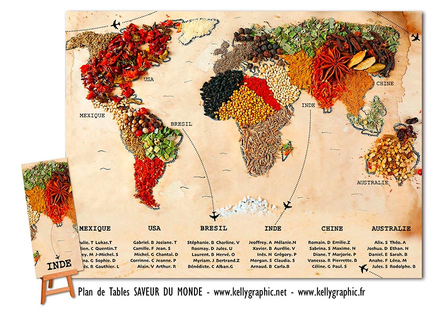 plan de table mariage saveur du monde planisphère épices avions destinations mexique brésil inde chine voyage plan de table mariage saveur du monde planisphère épices avions destinations mexique brésil inde chine voyage