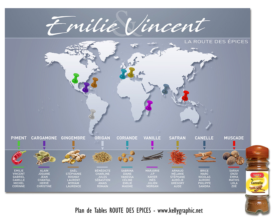 plan de table mariage route des épices aromates herbes culinaires voyage monde original aromatique réception plan de table mariage route des épices aromates herbes culinaires voyage monde original aromatique réception