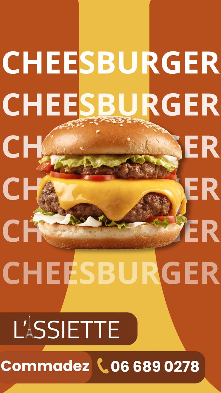 Cheese burger pour L'assiette