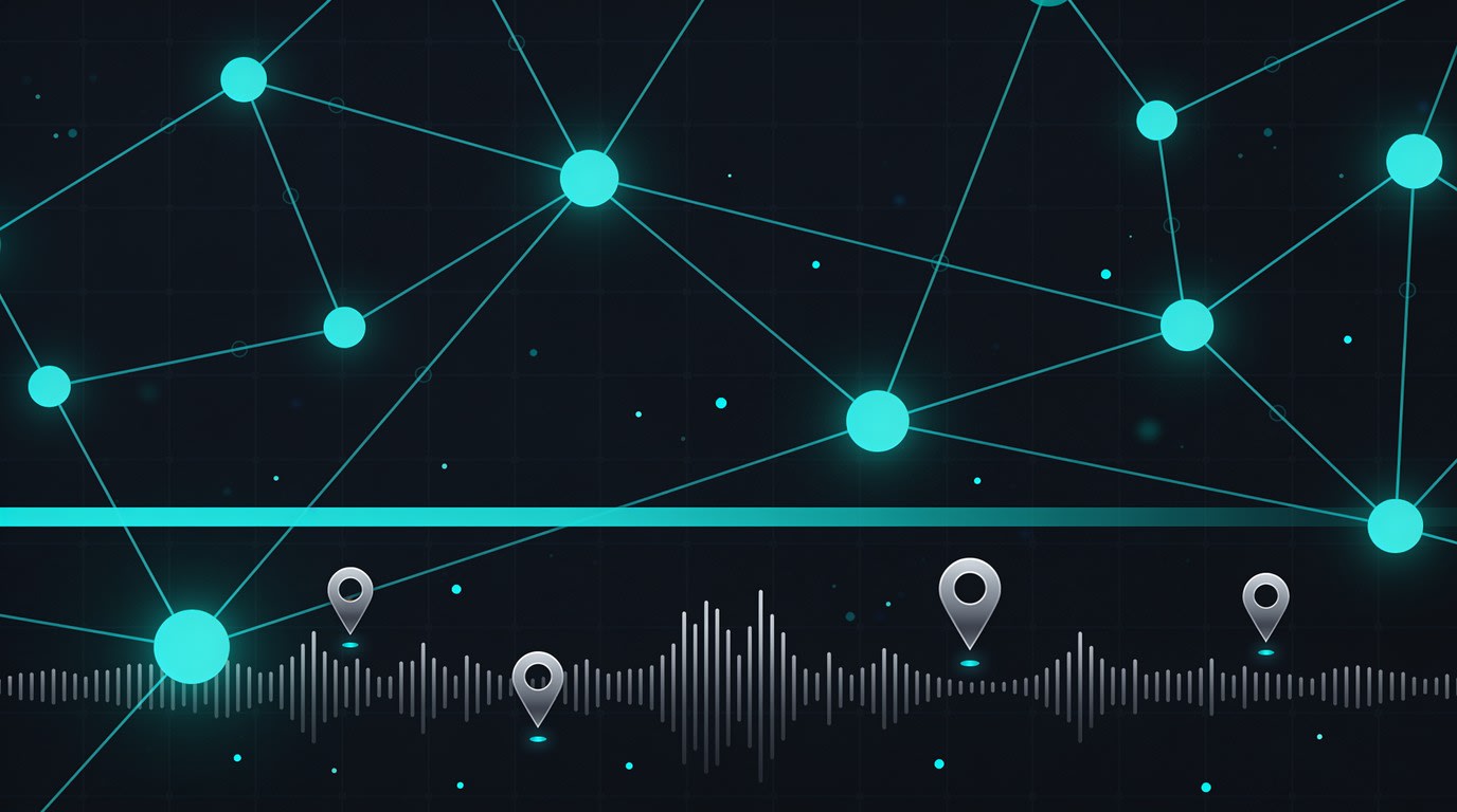 Dark abstract visual of missed call data network