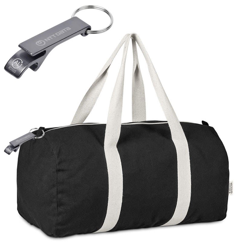 NTT SUPOTSU RECYCLED CANVAS SPORTS BAG BLACK - default