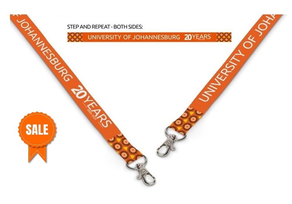 UJ 20 YEARS DOUBLE SIDED SUBLIMATION PETERSHAM LANYARD - default