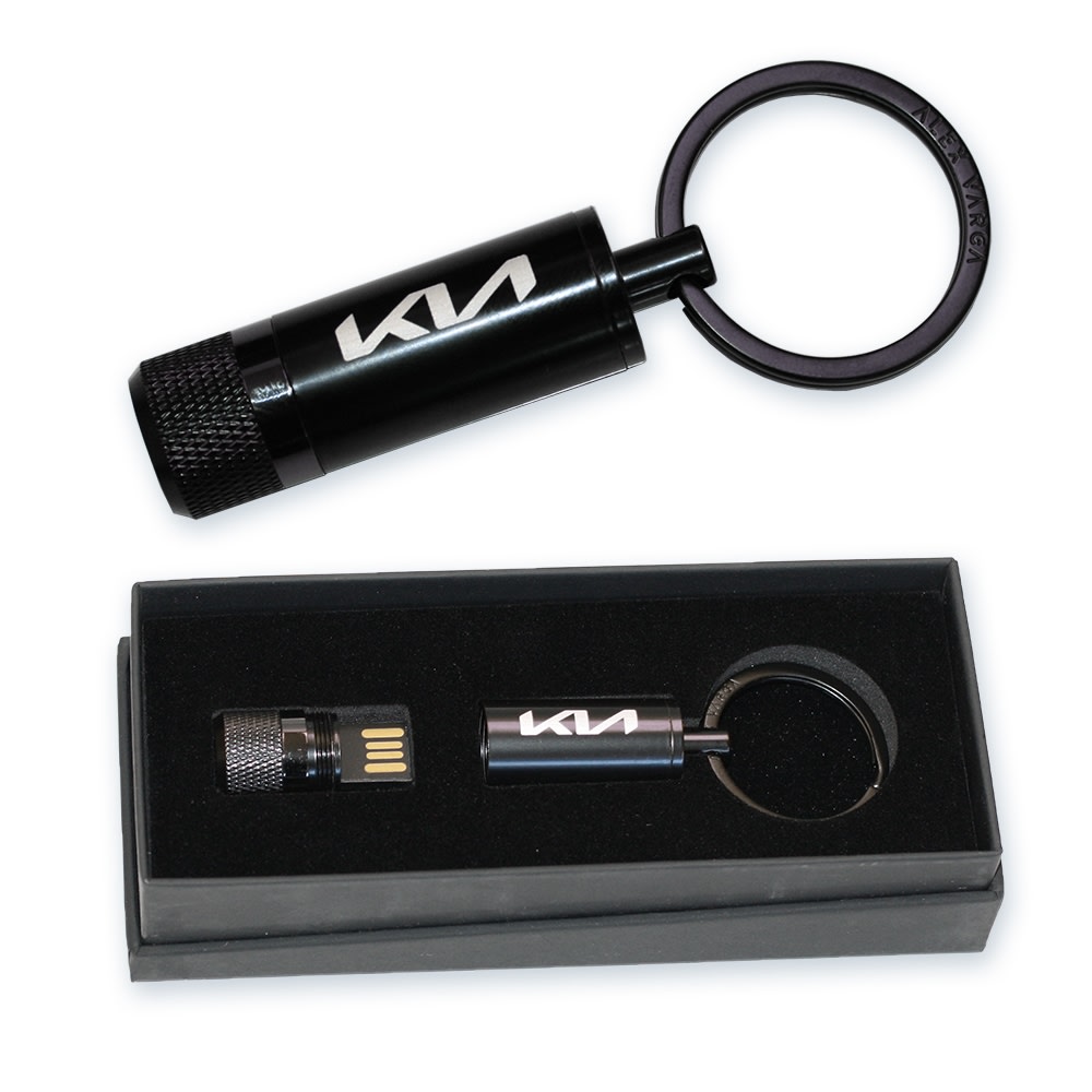 KIA ALEX VARGA FLASH DRIVE KEYHOLDER - Red