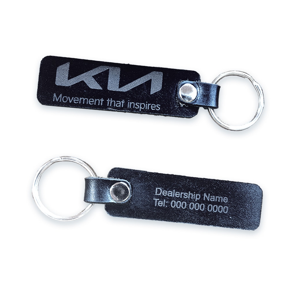 KIA SLIM STYLE CUSTOM LEATHER KEYRING (MOQ50'S) - FLUORESCENT VIOLET