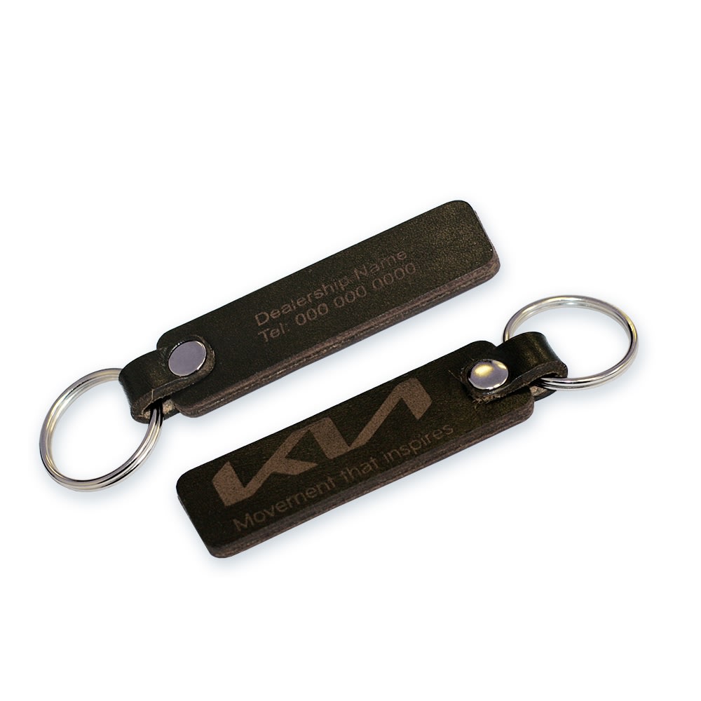 KIA SLIM STYLE CUSTOM LEATHER KEYRING (MOQ50'S) - FLUORESCENT VIOLET