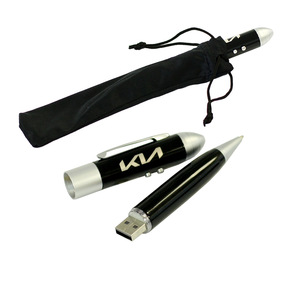 KIA USB PEN & LASER POINTER - Brown