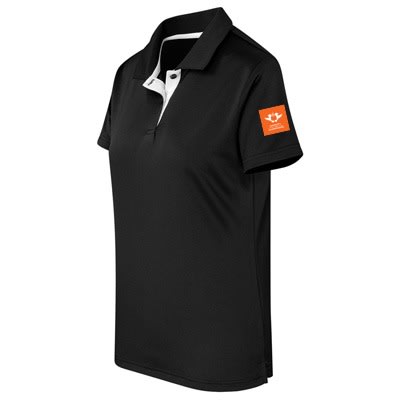 UJ LADIES TOURNAMENT SLEEVE GOLF SHIRT - BLACK - default