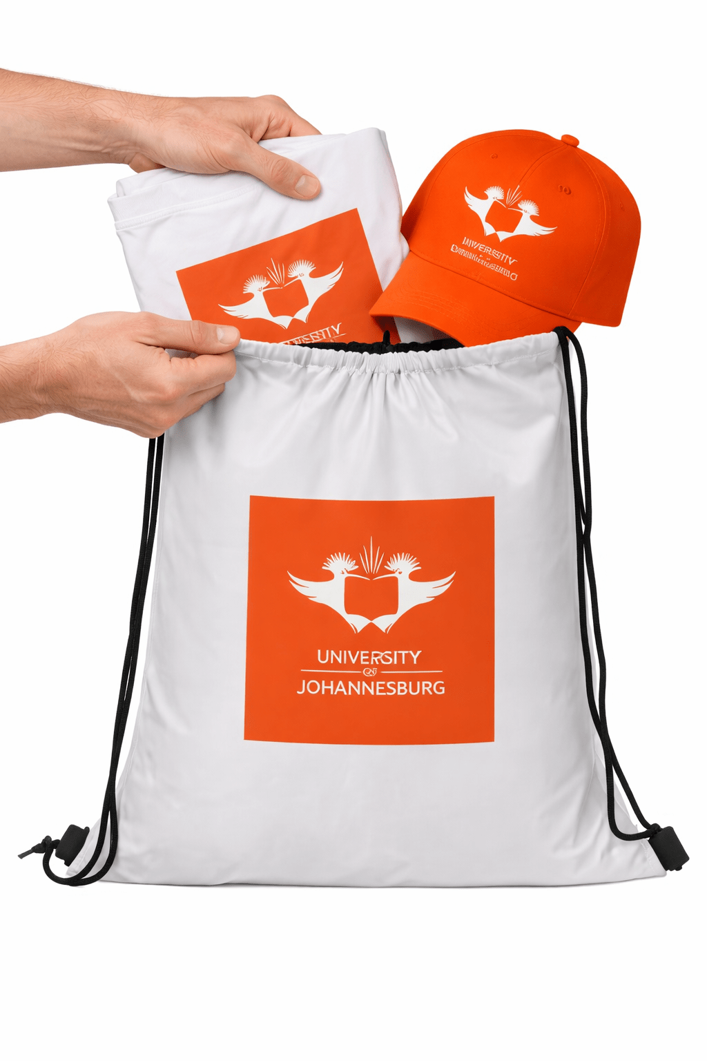 UJ DAILY 190T DRAWSTRING BAG - WHITE - default