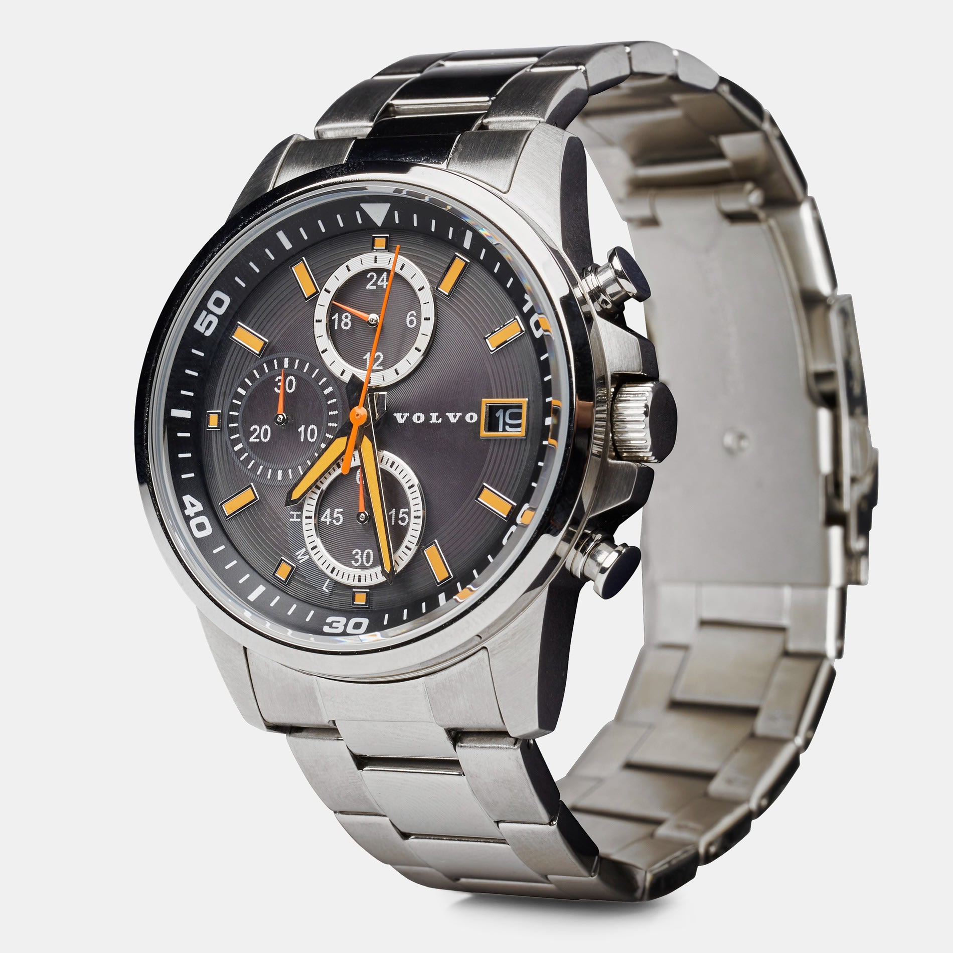 Volvo Chronograph Stainless Steel Watch  - Silver