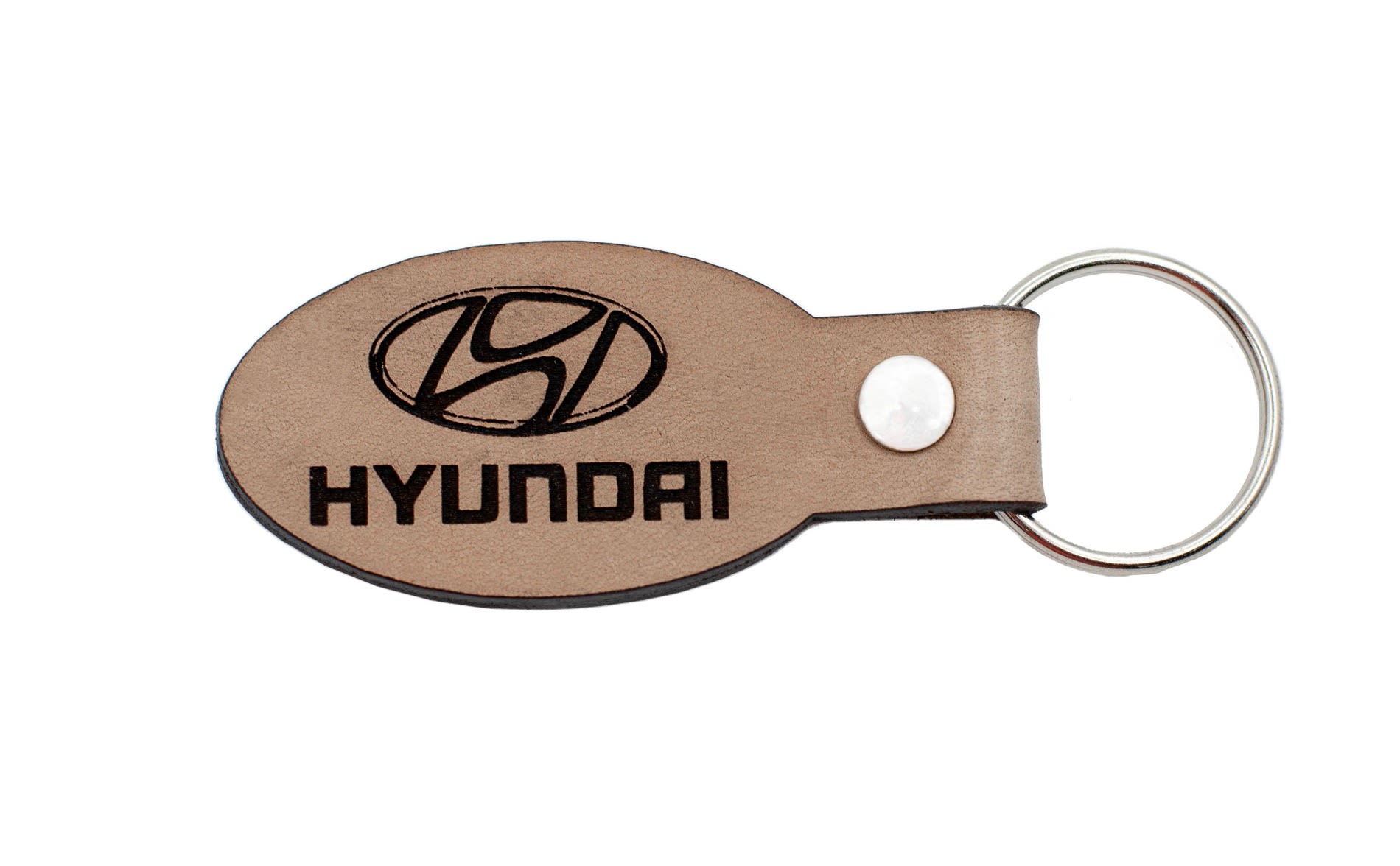 HYUNDAI  OVAL NATURAL KEYRING - default