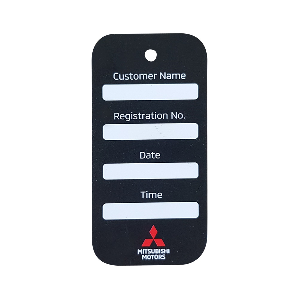 MITSUBISHI CAR KEY TAG - FLUORESCENT VIOLET