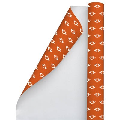 500MM UJ BIRDS ORANGE 75GSM GIFT WRAP 5M ROLLS - default