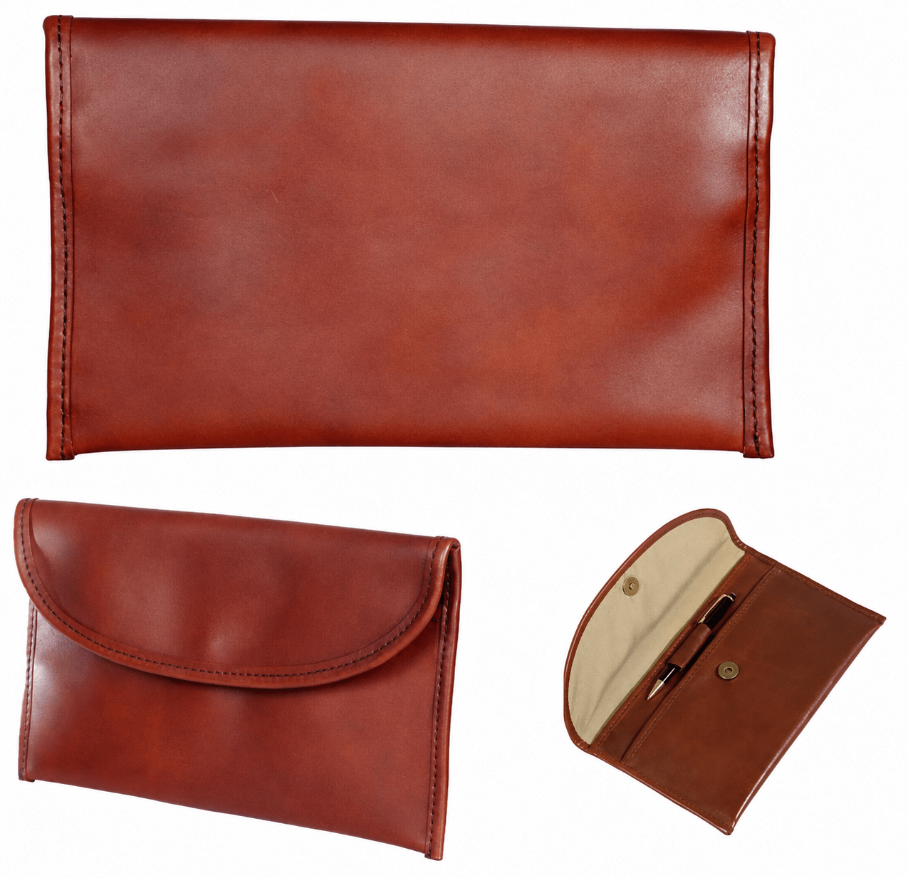 UJ LEATHER TRAVEL WALLET - BROWN - default